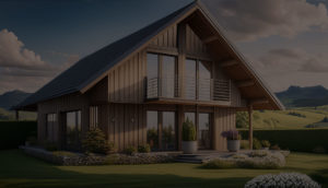 maison individuelle écologique en bois à La Côte-Aux-Fées à La Crêta